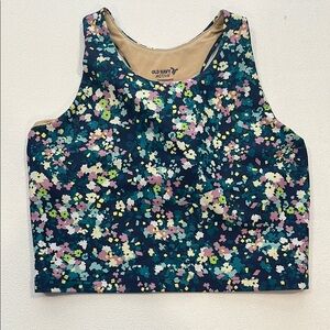 Old Navy Blue Sleeveless Fitted Crop Tank